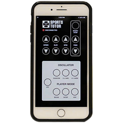 Tutor Plus Player Ball Launcher on Mobile Battery