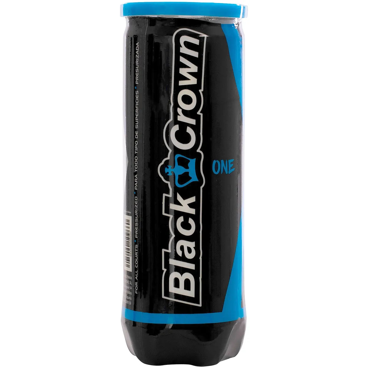 Tube of 3 Black Crown One Padel balls