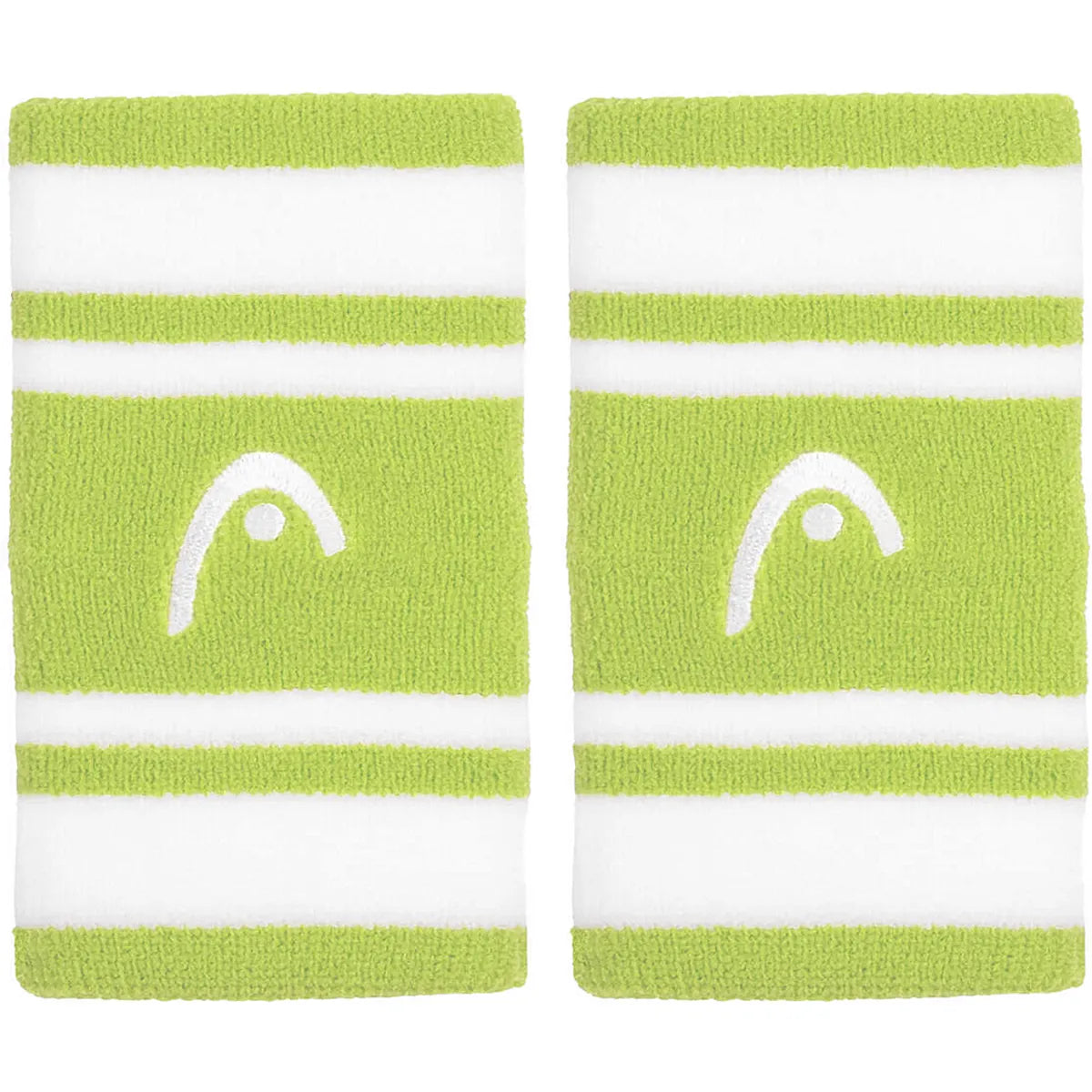 Pair of Head Double Width 5" Striped Wristbands