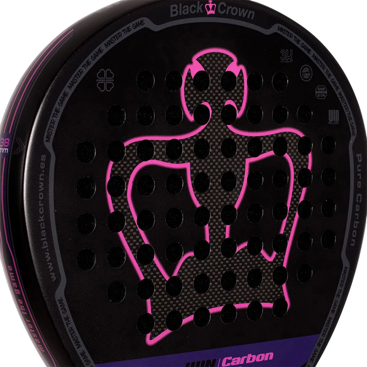 Padelracket Black Crown Win Carbon