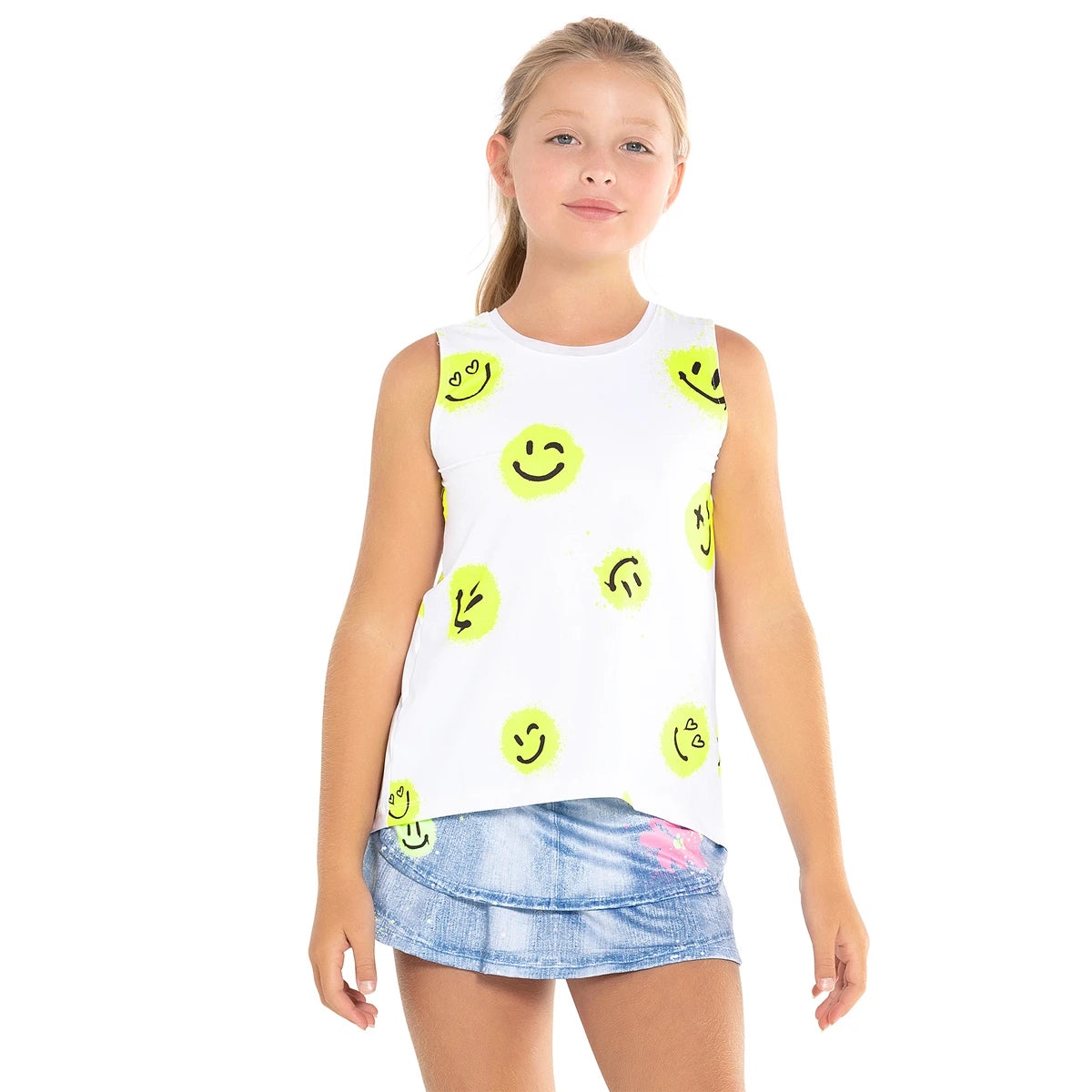 Tank top Lucky In Love Junior Smiles For Miles Tie Back Novelties