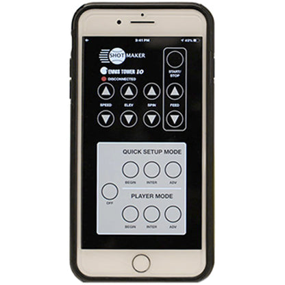 Tutor Plus Player Ball Launcher on Mobile Battery