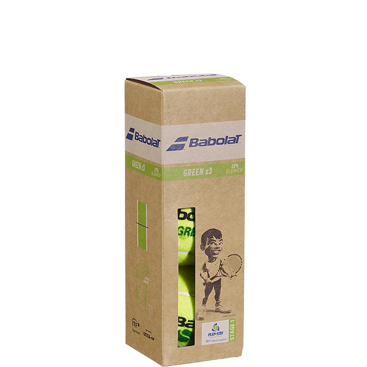 Tube de 3 Balles Babolat Green