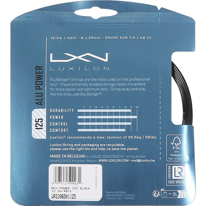 Snaar Luxilon Big Banger Alu Power Black (12 Meter)