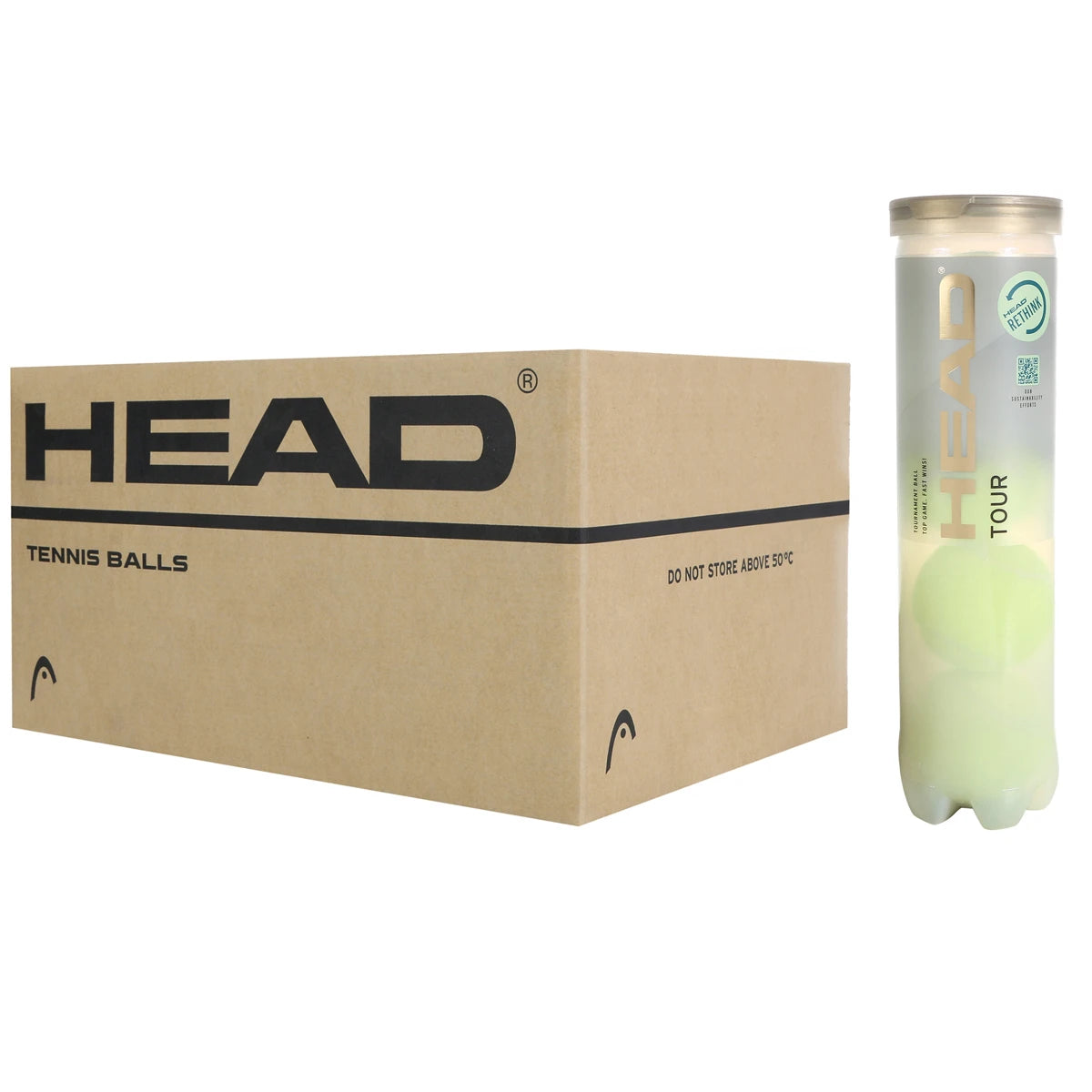 Carton de 18 Tubes de 4 Balles Head Tour