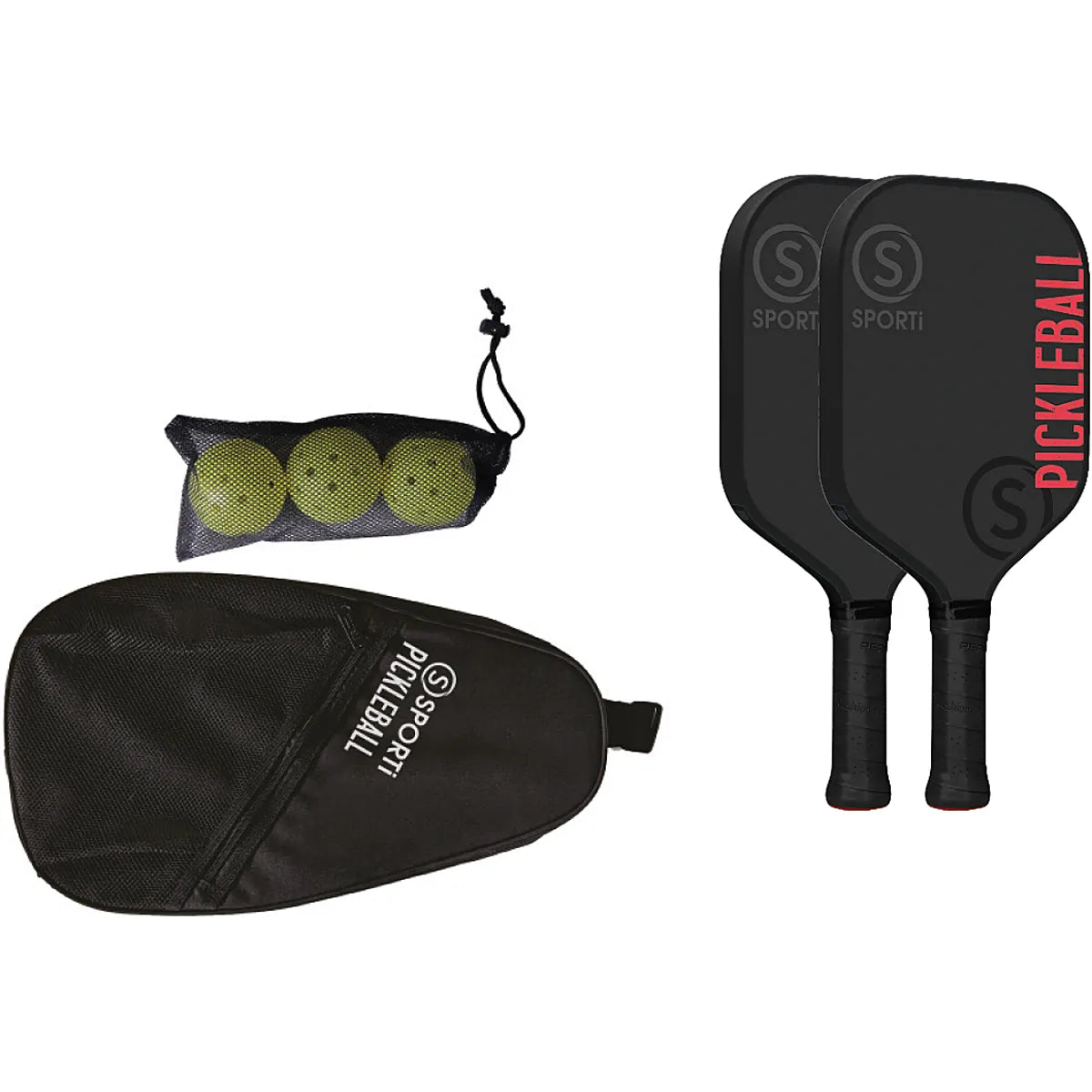 Kit Pickleball Outdoor : Raquettes + Balles + Sac de Transport