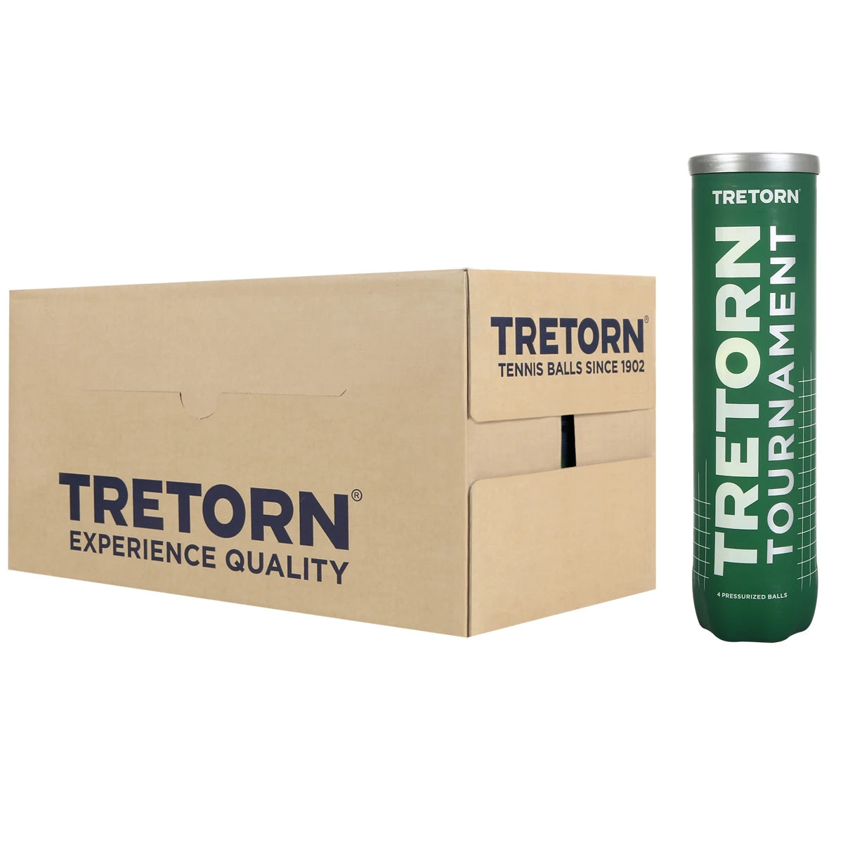 Carton de 18 Tubes de 4 Balles Tretorn Tournament