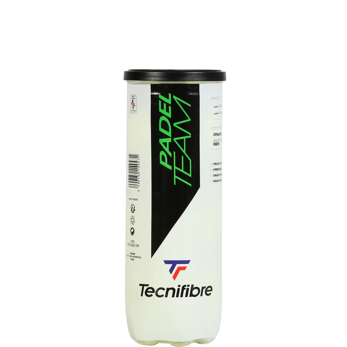 Tube met 3 Padelballen Tecnifibre Team