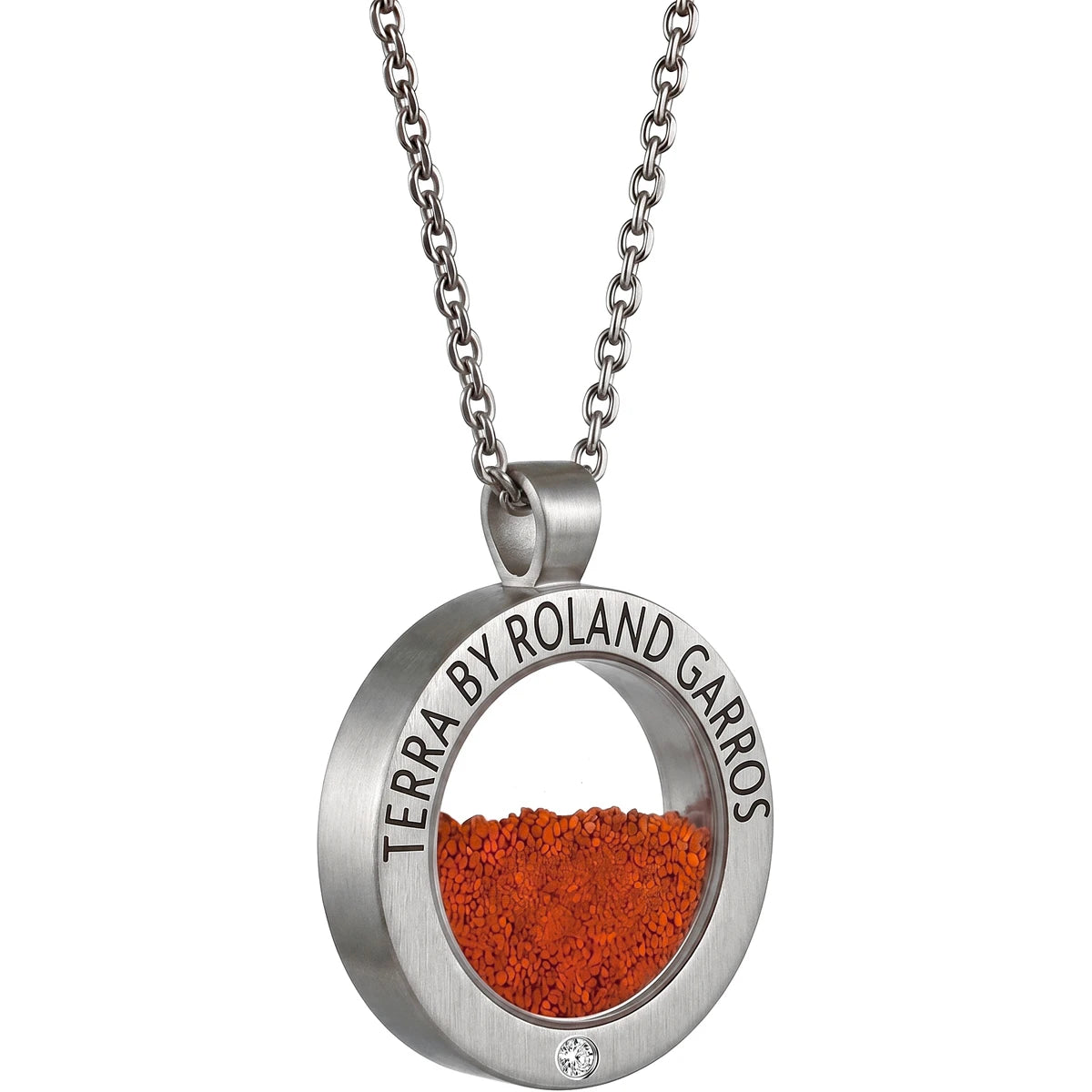 Terra Access Necklace and Medal Matte Steel 1 Stone Large Model