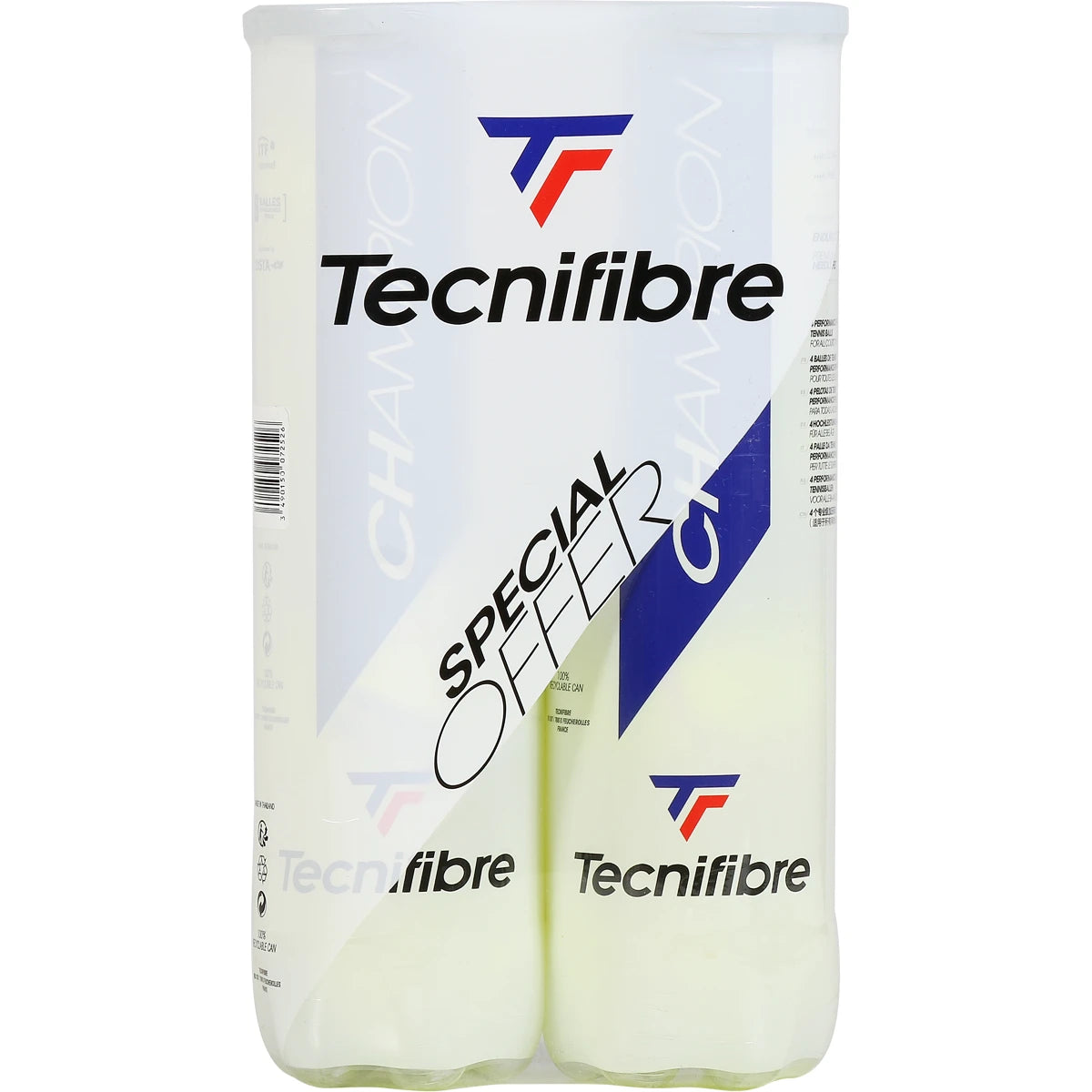 Bipack de 4 Balles Tecnifibre Champion