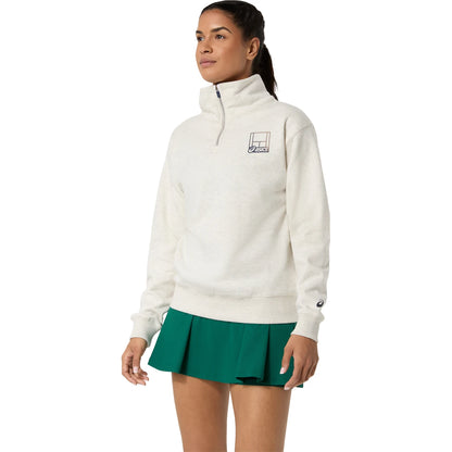 Sweat Asics Femme Court Graphic 1/2 Zip