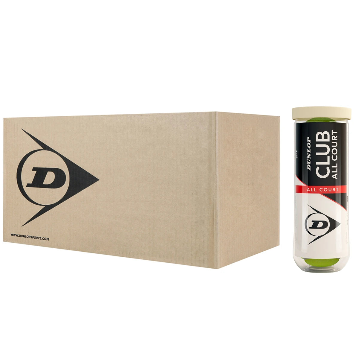 Carton de 24 Tubes de 3 Balles Dunlop Club All Court