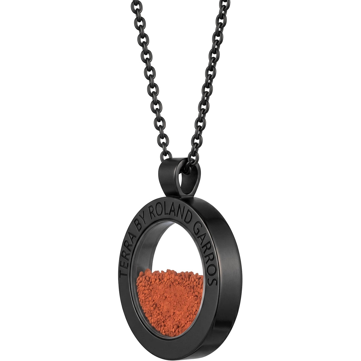 TERRA ACCESS BLACK MATTE STEEL NECKLACE AND MEDAL WITHOUT STONE SMALL MODEL