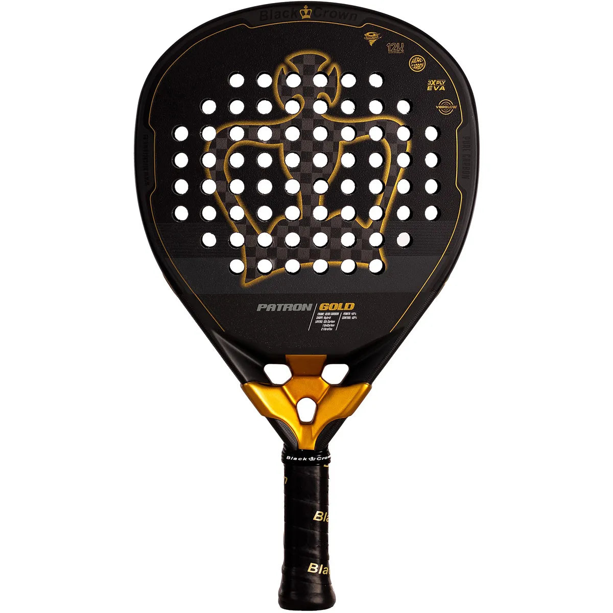 Padel racket Black Crown Patron Gold