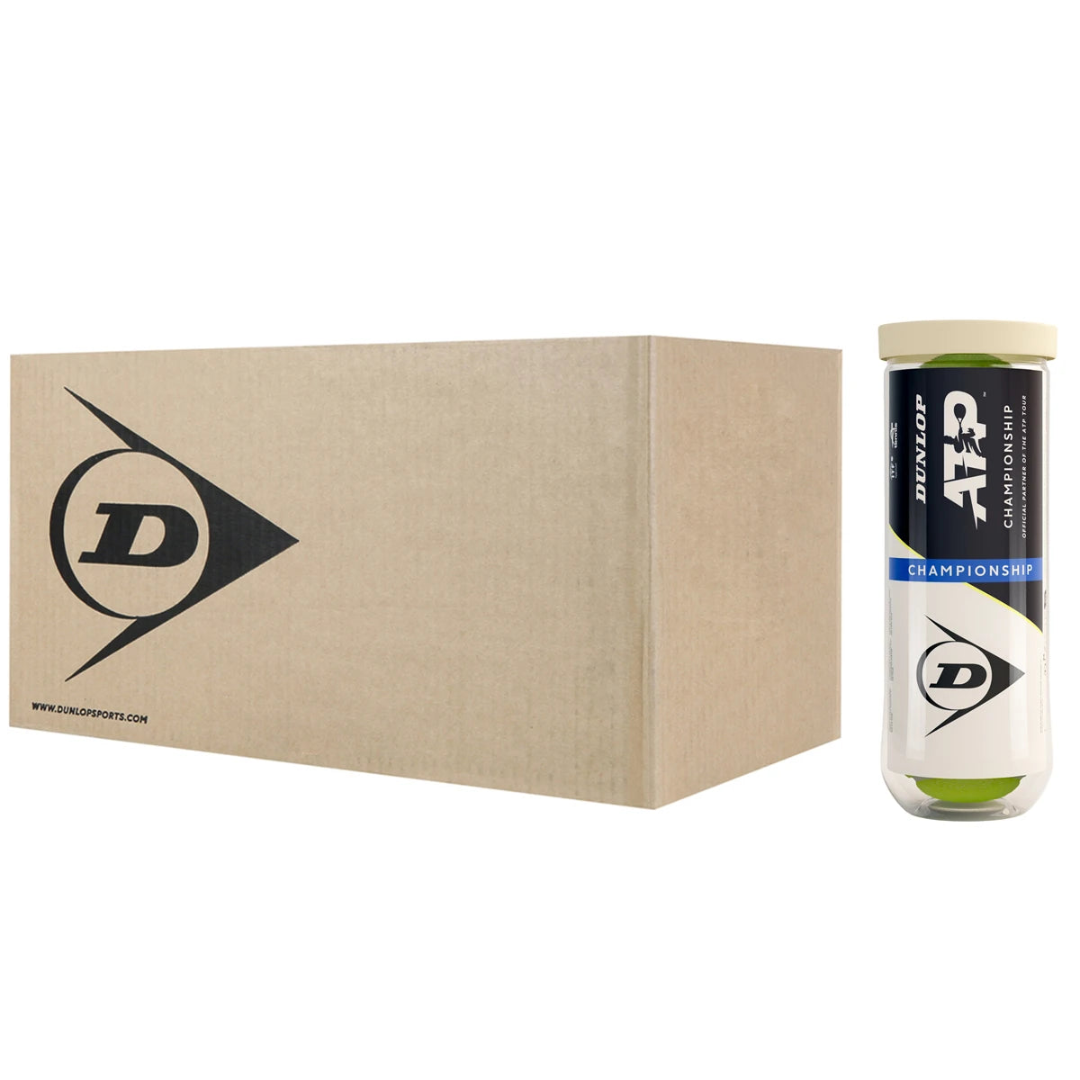 Carton de 24 Tubes de 3 Balles Dunlop Atp Championship